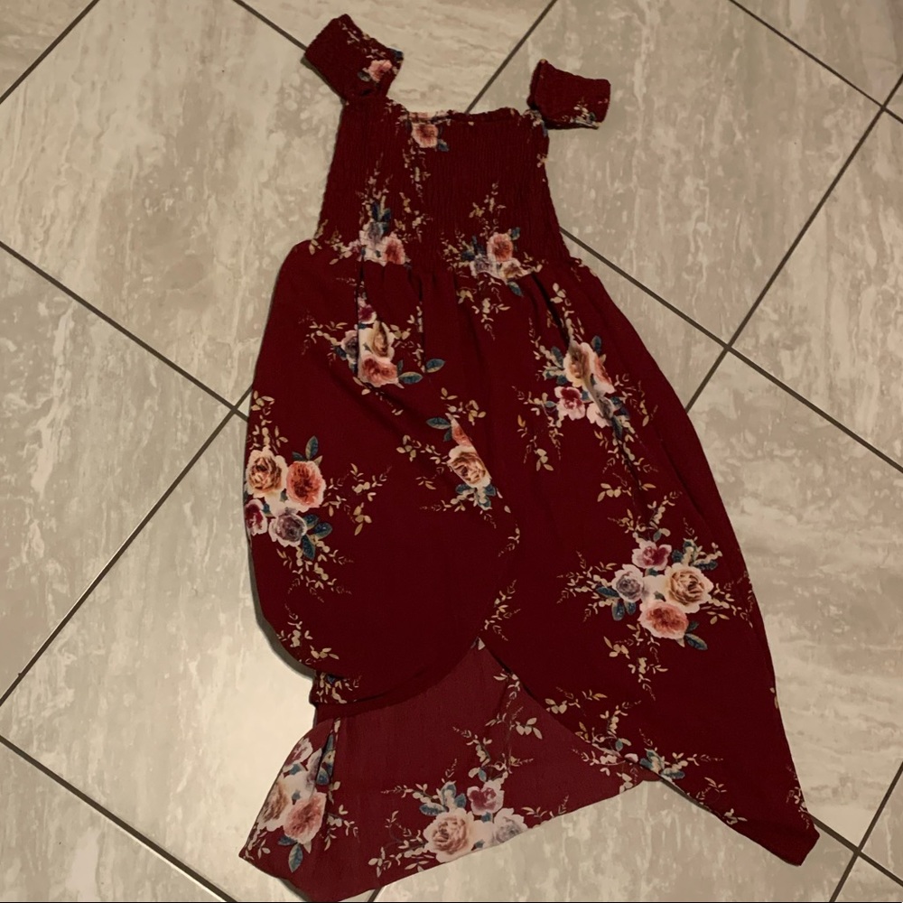 Floral red dress